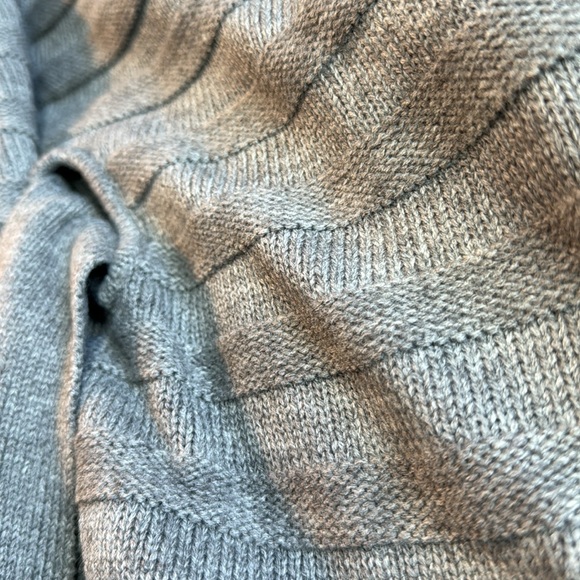 NWT Kate Spade Texture Stripe Belted Ruana Gray - Picture 3 of 8